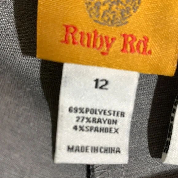 Ruby Rd Dress Pants Stretchy Size 12 Gray🌀 - Picture 14 of 14